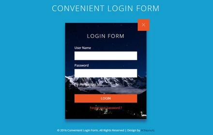 Convenient Login Form Flat Responsive Widget Template