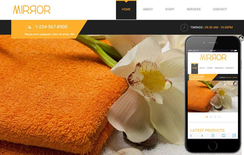 Mirror Beauty Parlour Mobile Website Template