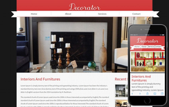 Decorator interior architects Mobile Website Template