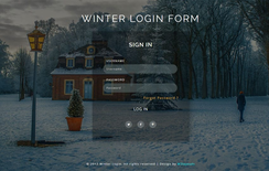 Winter Login Form a Flat Responsive Widget Template