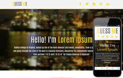 Guess Me personal portfolio Mobile Website Template