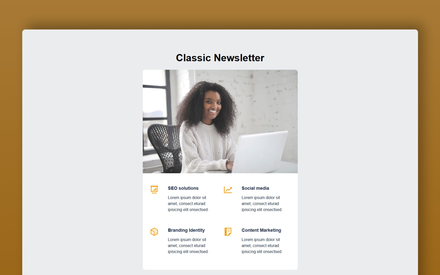 Classic Newsletter Website Template