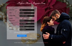 Perfect Match Register Form Responsive Widget Template