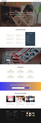 Tutorage an Education Category Bootstrap Responsive Web Template