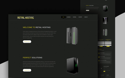 Retail Hosting Domain sales Mobile Web Template