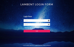 Lambent Login Form a Flat Responsive Widget Template