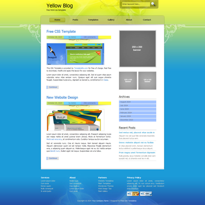 Yellow Blog Template