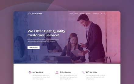 Call Center a Corporate Business Website Template