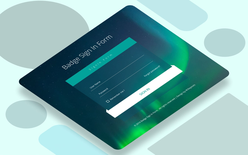 Badge Sign In Form Flat Responsive Widget Template