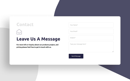 Clean Contact Form Web Element