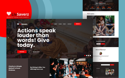 LivSaverz a charity related website template