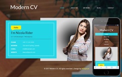 Modern CV a Personal Category Bootstrap Responsive Web Template