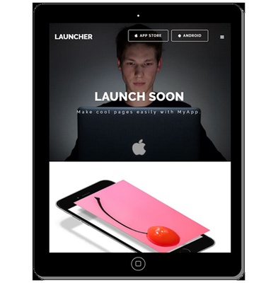 Launcher Landing Page Category Bootstrap Responsive Web Template.