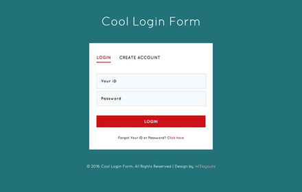 Cool Login Form Responsive Widget Template