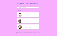 Nearby Friends Responsive Widget Template