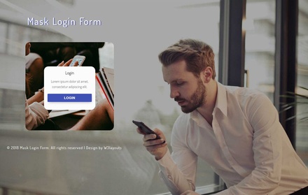 Mask Login Form Flat Responsive Widget Template