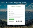 Account Register Form a Flat Responsive Widget Template