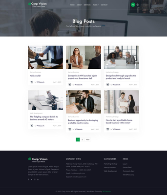 Corp Vision Business Website Template