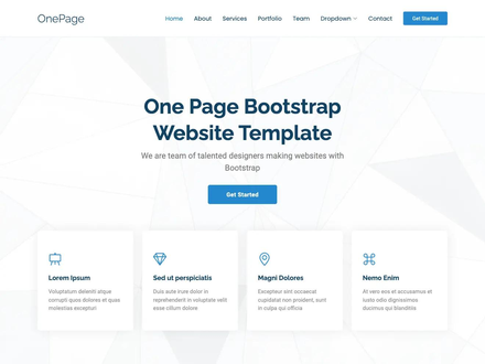 OnePage - Multipurpose Bootstrap One Page Template | BootstrapMade