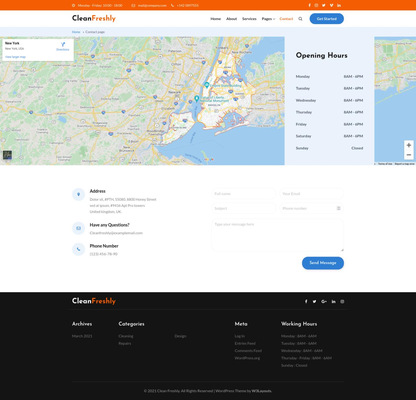 CleanFreshly Website Template
