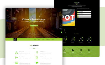 Dreativity  a Personal Portfolios Flat Bootstrap Responsive Web Template