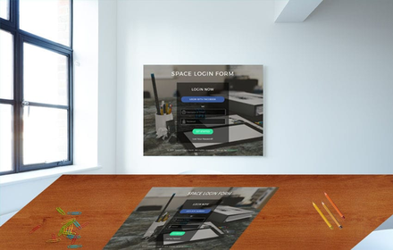 Space Login Form a Flat Responsive Widget Template