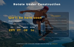 Rotate Under Construction Flat Responsive Widget Template