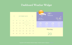 Dashboard Weather Responsive Widget Template