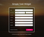 Simple Task Widget Responsive Widget Template