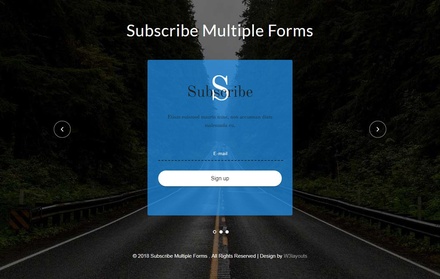 Subscribe Multiple Forms Flat Responsive Widget Template