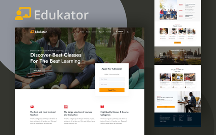 Edukator a education related website template