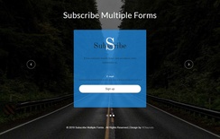 Subscribe Multiple Forms Flat Responsive Widget Template