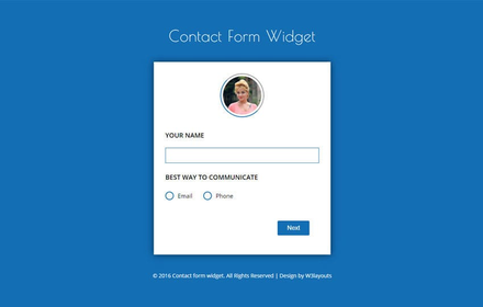 Contact Form Widget Flat Responsive Widget Template