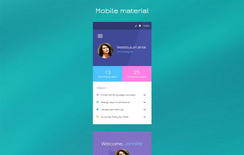 Mobile material Flat Responsive Widget Template