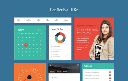 Flat Flexible UI Kit Flat Bootstrap responsive Web Template