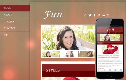 Fun Gallery Mobile Website Template