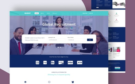 Recruit Human Resource Management Flat Bootstrap Responsive Web Template