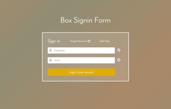 Box Signin Form Responsive Widget Template