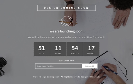 Design Coming Soon Responsive Widget Template