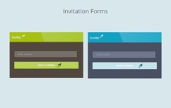 Flat Invitation Forms Widget Template