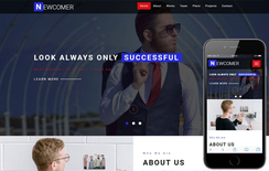 Newcomer a Corporate Business Category Bootstrap Responsive Web Template