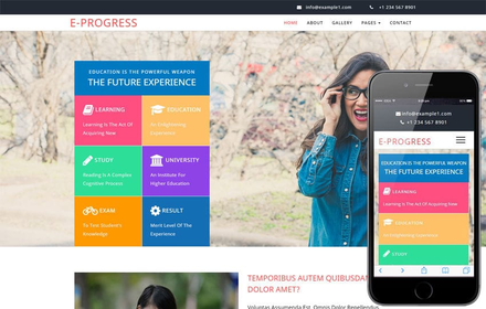 E progress an Education Category Bootstrap Responsive Web Template