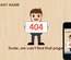 Poses 404 page not found mobile web template