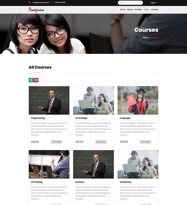 Skill Point an Education category Flat Bootstrap Responsive Web Template