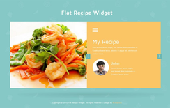 Flat Recipe Responsive Widget Template