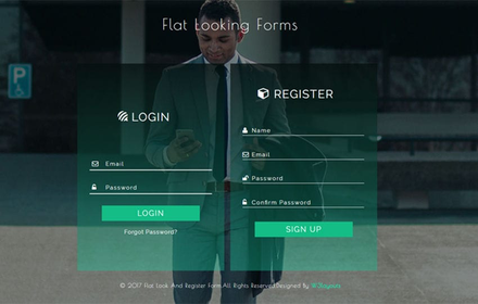Flat Looking Forms a Responsive Widget Template