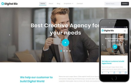 Digital Biz Corporate Category Bootstrap Responsive Web Template