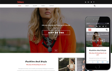 Adore a Fashion Category Bootstrap responsive Web Template