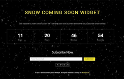 Snow Coming Soon Widget Flat Responsive Widget Template