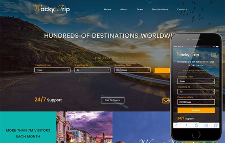 Wacky Trip a Travel Agency Category Bootstrap Responsive Web Template